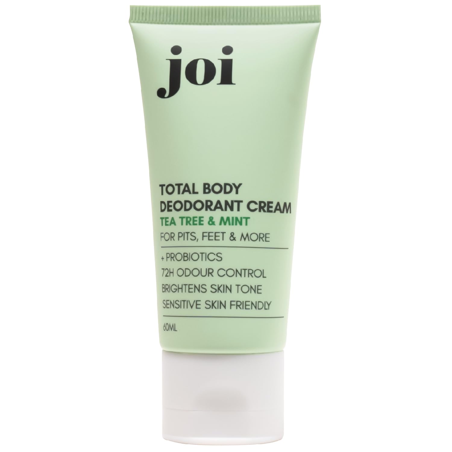 Joi Body Deodorant Cream with Essential OIls for Women & Men Aluminium & Paraben & Baking Soda Free, 72 Hours Lasting Freshness, Enhanced with Probiotics, 1.69 oz (Lemon & Rosemary) (Tea Tree & Mint)