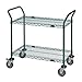 Quantum Storage Systems WRC-1842P-2 Utility Cart, 42" W x 18" D x 37-1/2" H, 1200 lbs Capacity, Carbon Steel, Epoxy Coated, Green, NSF