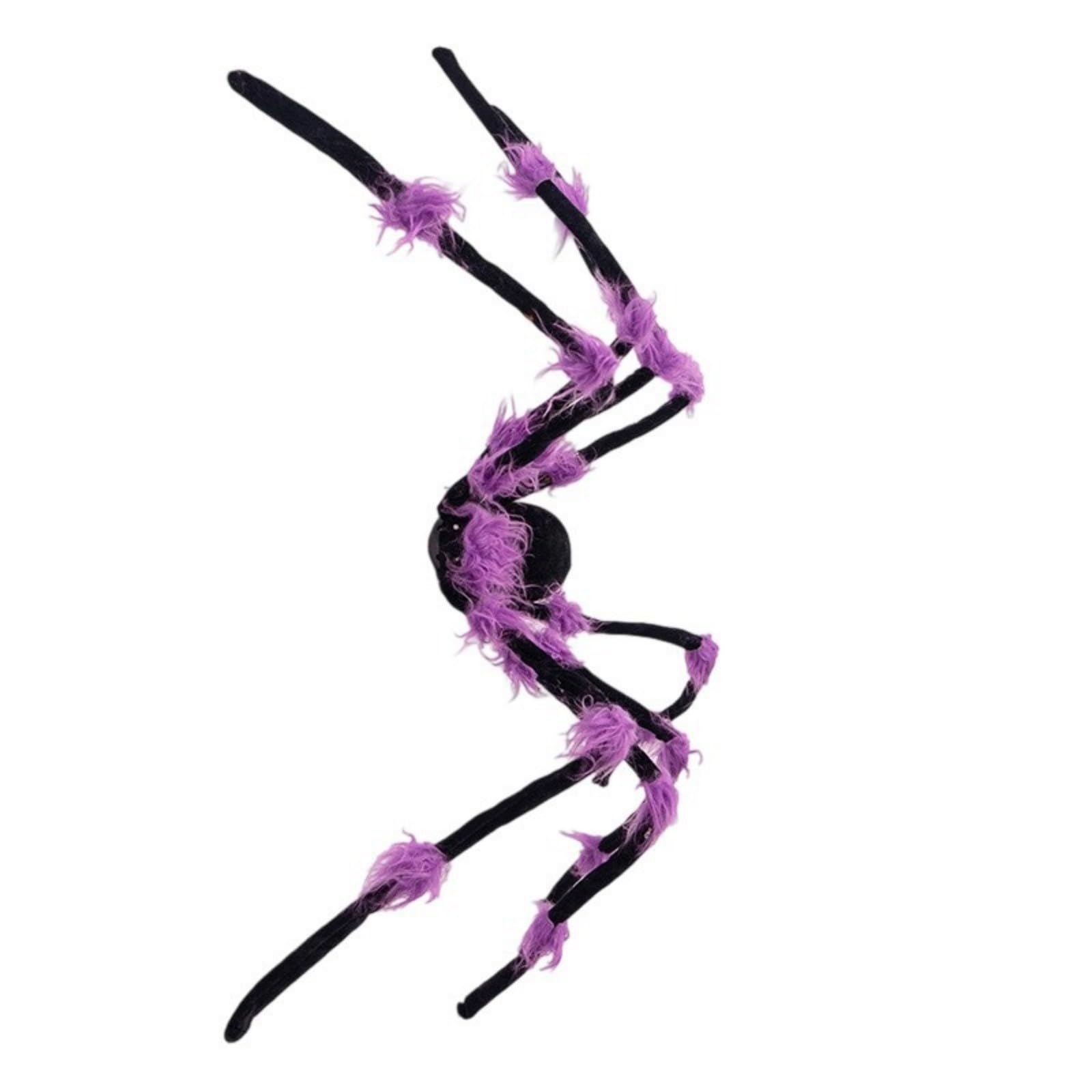 Kalttoy LED Illuminated Arachnid with Timer Halloween Decoration 51Inch Realistic Plush Arachnid for Indoor and Outdoor Hanging Decoration with Timer