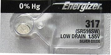 Energizer Battery 317 SR516SW Silver Oxide 1.55V 1 Battery