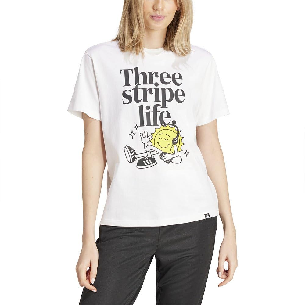 adidas Women's POSITIVITY GRAPHIC TEE, XL White