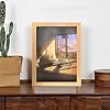 The Shadowbox Decoration, Tabletop Decoration, LED Luminous Photo Frame, Shadow Flow, Light and Shadow Rotation, Artwork with Unique (Small,G)