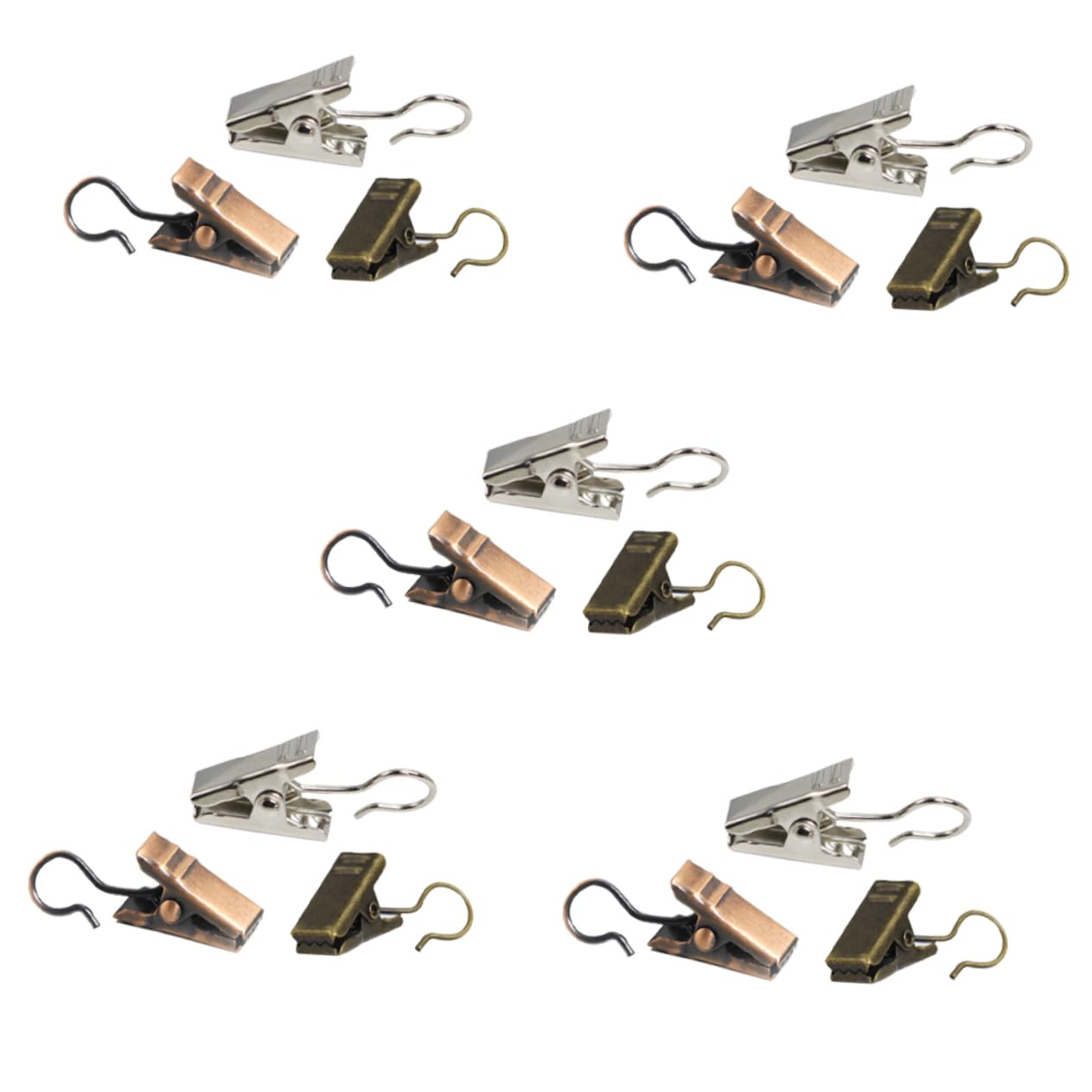 TOPBATHY 180pièces Acier Inoxydable pour Rideaux Et Photos Clips De Suspension Multifonctions Métal Couleurs Aléatoires