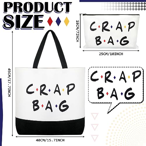 Cunno 2 Pcs Canvas Reusable Grocery Bags - Friends TV Show Gifts & Merch2