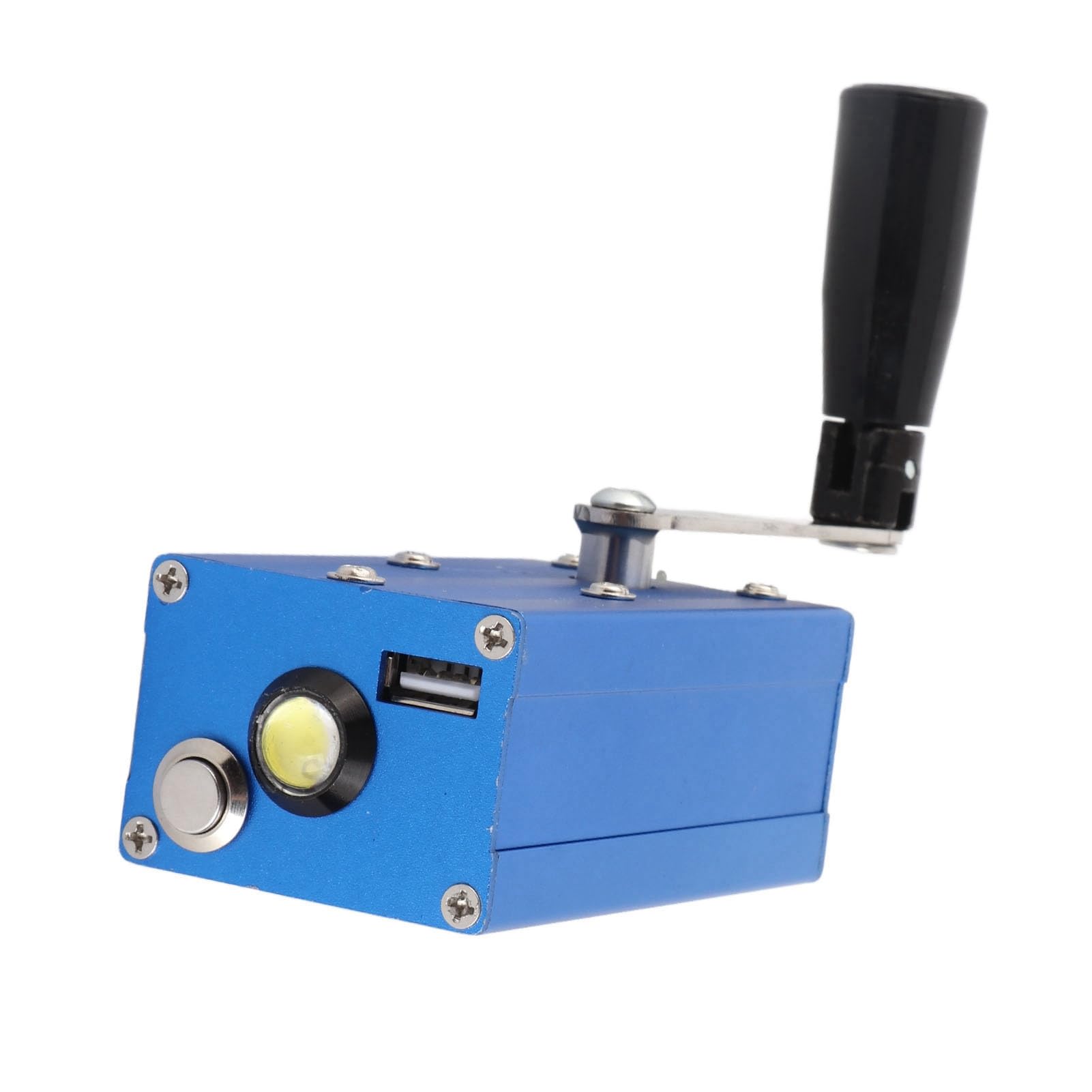 Cargador de Teléfono con Manivela Portátil de Dínamo Manual de Alta Potencia con Luz COB para Camping de Supervivencia de Emergencia