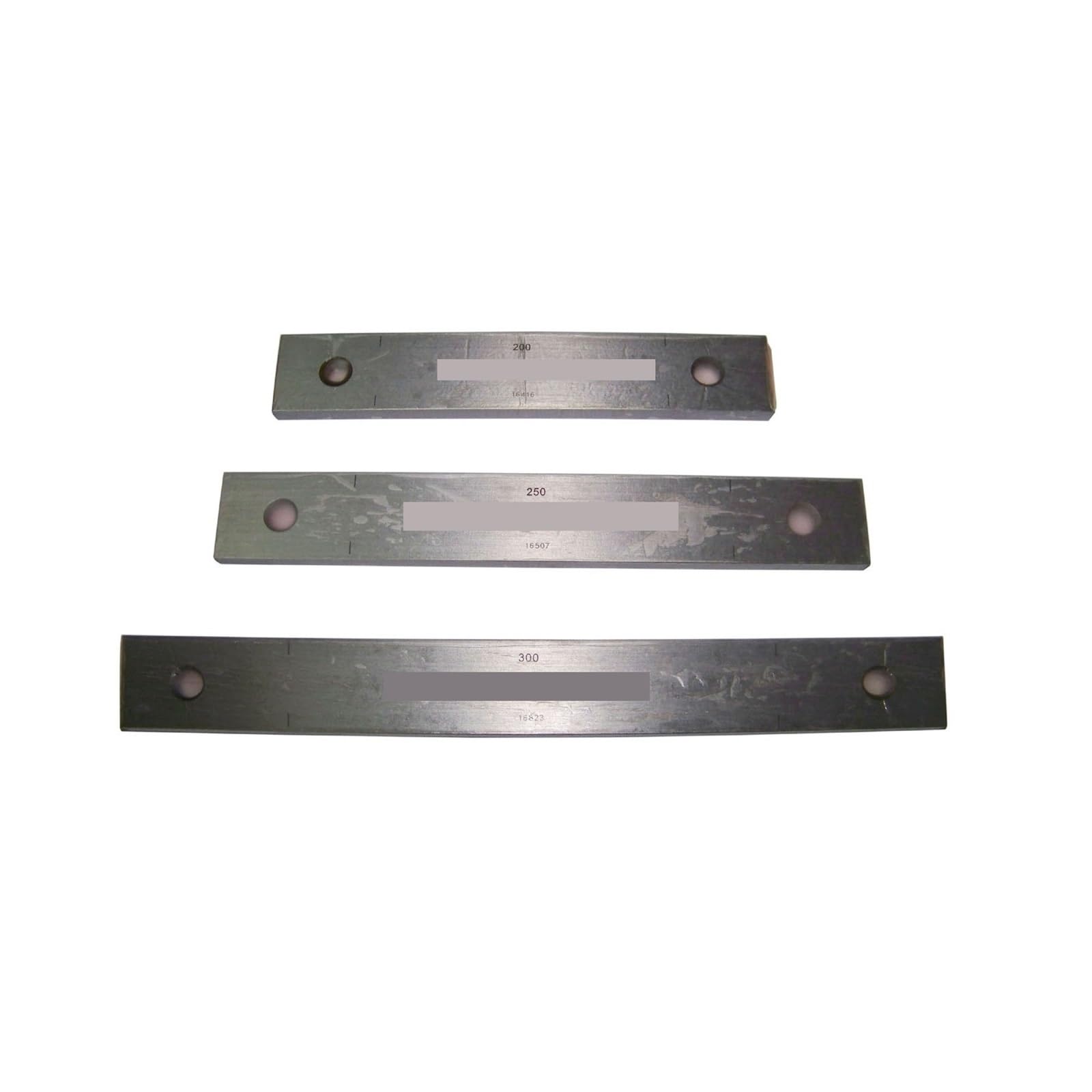 Zestaw wzorców blokowych, 125-500 mm, 8 szt., klasa 0, klasa 1(1 Grade)
