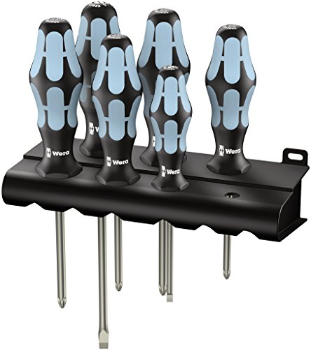 WERA-05032063001-3334/3350/3355/6 - Juego de destornilladores, acero inox+Bandeja