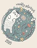 2020 weekly planner: cute simple cat illustration daily schedule organizer. weekly & monthly planner with to do’s, notes, habit tracker & gratitude. january 2020 - december 2020