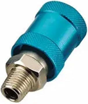 HSV-08 G1/4" M/F Thread Silver Tone Blue Hand Operated Slide Valve