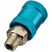 HSV-08 G1/4" M/F Thread Silver Tone Blue Hand Operated Slide Valve