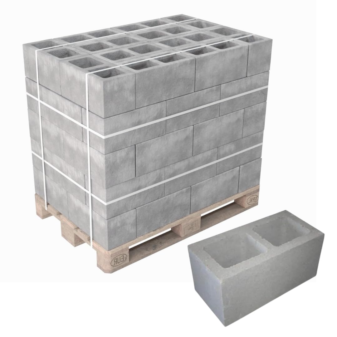 コンクリート　CONCRETE Longleaf Packaging 8-in W x 8-in H x 16-in L Cored Concrete