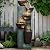 Naturefalls 39.7in.Modern Outdoor Fountain -5-Tier Resin Water Feature, Indoor Outdoor Garden Waterfall Fountain with Contemporary Design&LED Lights for Patio, Yard, Deck, House, Office, Home Decor