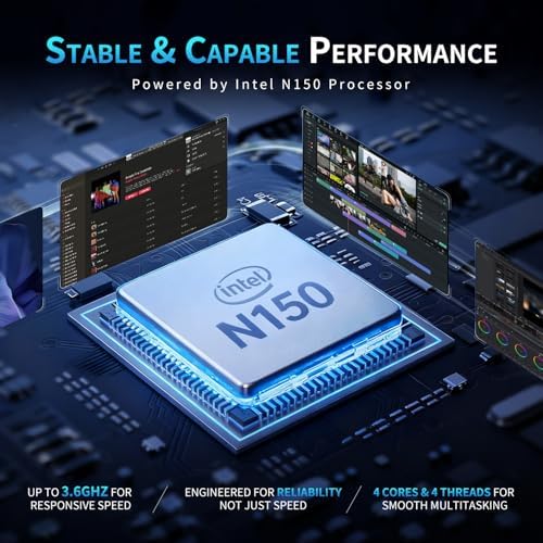 2026 Windows 11 Pro Traditional Laptop Computer, 16GB RAM 64GB SSD for Business Office Student School College, 15.6" FHD IPS Display, Lightweight Portable with Office 365, 4H Battery, 3.5 lbs - 2