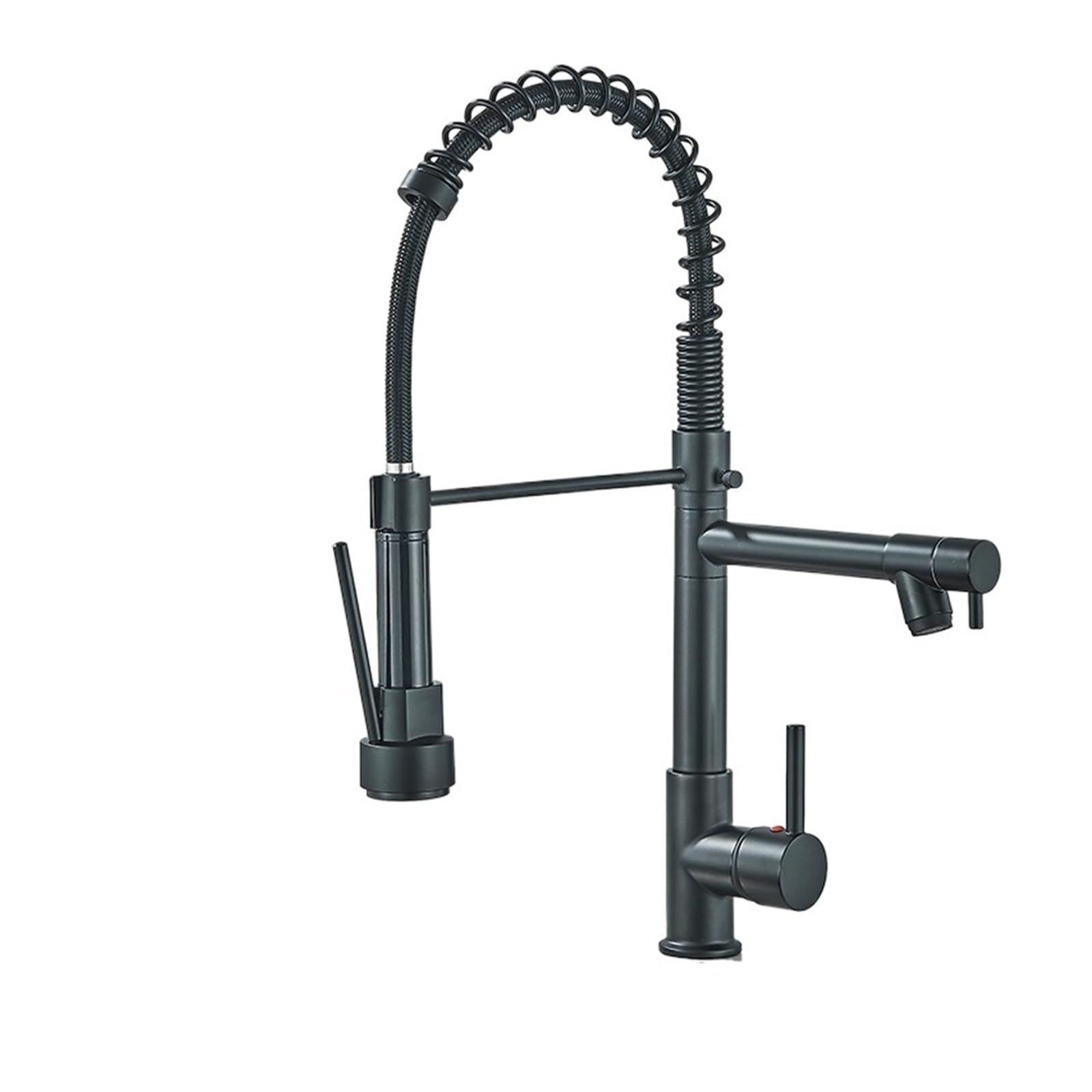 Mitigeur double robinet à douchette latérale et plaque élévatrice d'eau chaude froide