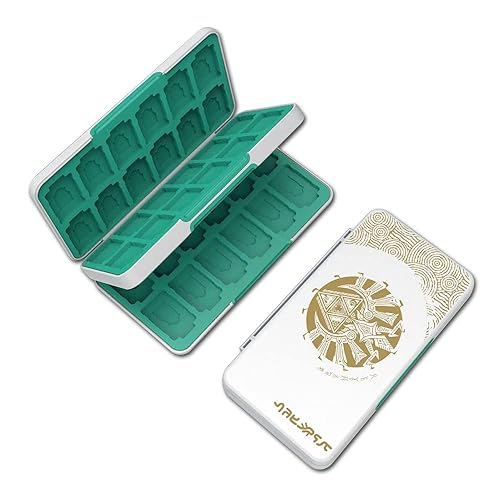 PERFECTSIGHT Switch Game Card Case Compatible with Nintendo Switch Games & Micro SD Cards, Switch 2 Game Holder Cartridge Case with 48 Game Card Slots Storage, White Kingdom - White Kingdom - 48 Slots
