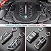 Phmnkl Alloy Car Key Case Rings Cover Holder for BMW 1 3 5 7 Series 530 F48 X1 X2 X3 X4 X5 X6 Classic Engine Head Concept (A Style Carbon Fiber)