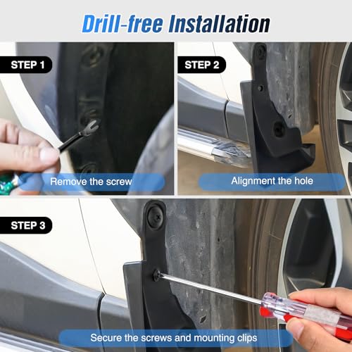 Image of Nilight Mud Flaps Splash Guards for RAV4 2019-2026 | No Drilling Precision Fit Exterior Accessories Heavy-Duty Splash Guards Protection, Front & Rear Set