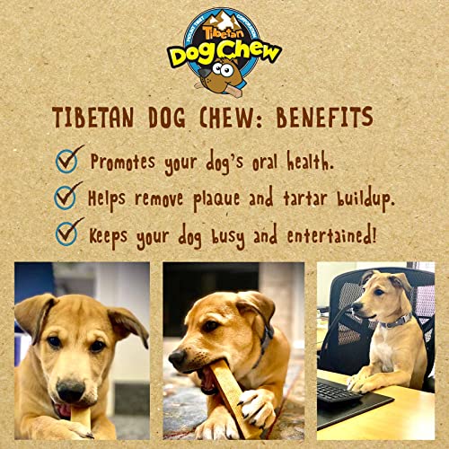 Tibetan Dog Chew (Large, 3.5 Oz Yak Cheese Sticks - Healthy And Premium Treats: No Additives, Rawhide-Free, Grain-Free And Gluten-Free (For Medium And Large Dogs) #TOP3
