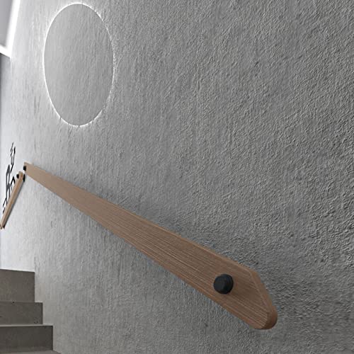 Rambarde en bois de 6 m avec support métallique pour la sécurité des escaliers