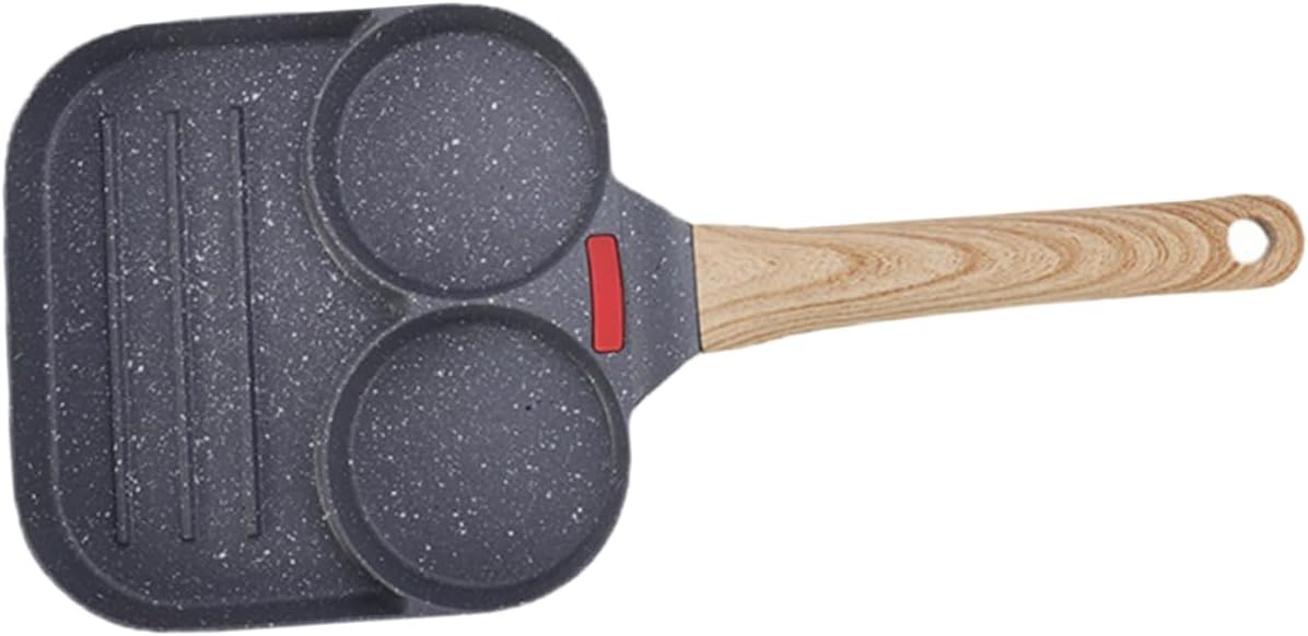 Zerodeko Divided Frying Pan Nonstick Egg Pan Multi-function Skillet for Pancakes Omelets