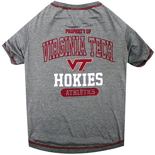 Pets First Collegiate VIRGINIA TECH HOKIES Dog T-Shirt, Large. - Licensed Shirt for Pets Team Colored with Team Logos.- Premium Stretchable Materials for the Comfrot of your Dog & Cat.