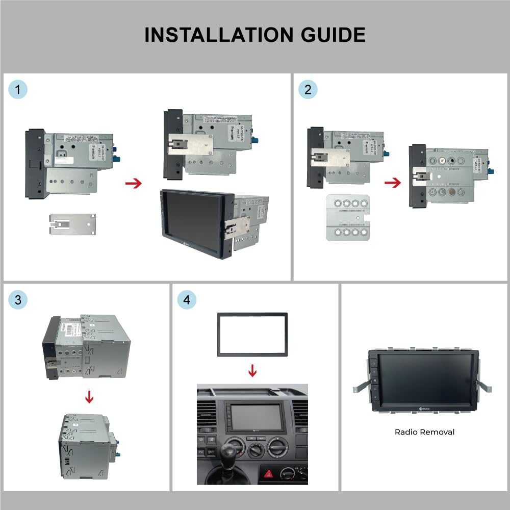 DYNAVIN Uniwersalna ramka do montażu radia samochodowego, podwójna rama 2 DIN, metalowa rama, zestaw montażowy do radia samochodowego z podwójnym DIN, odtwarzacz DVD, nawigacja GPS; MFK-H