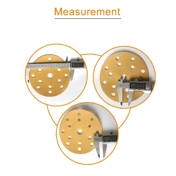 10 PCS Flocking Yellow Sandpaper 6 Inch 15 Hole Self-Adhesive for Polishing Abrasive Tools Electric Grinder Accessories,800