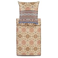 Bassetti Fabriano - Biancheria da letto in raso, 200 x 200 cm, colore: Blu : Bassetti