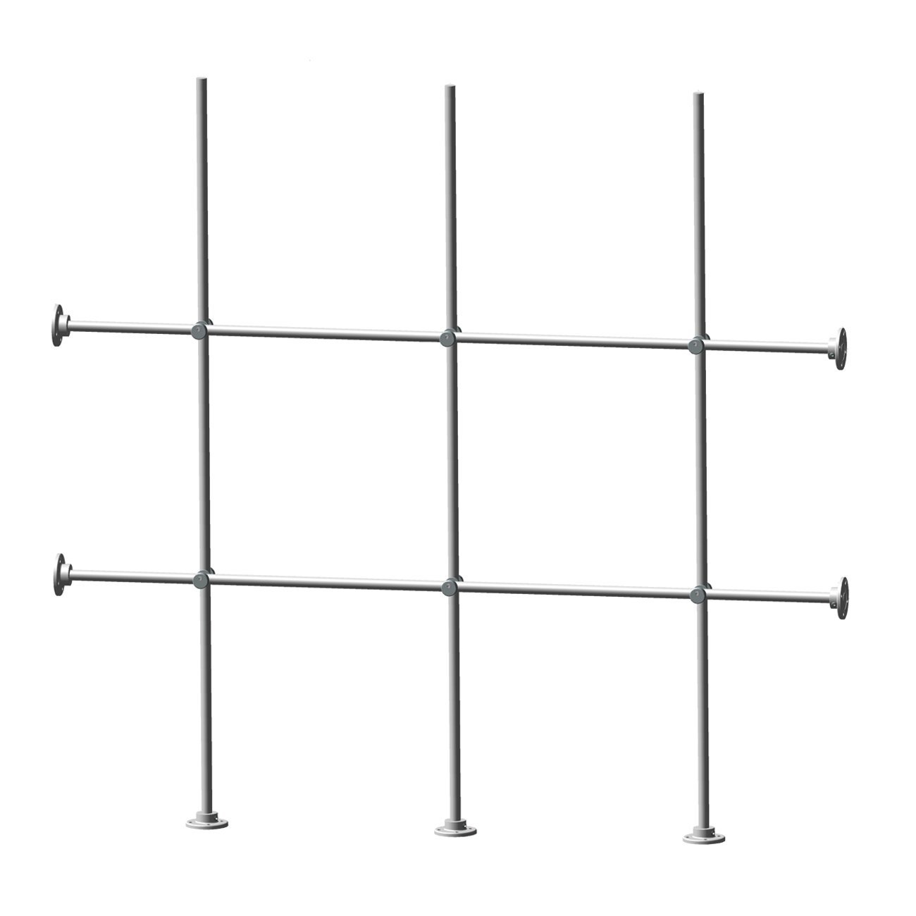 Side and Bottom Lab Frame Monkey Bars Stand Kit (Aluminum, 6 Foot)