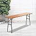 Flash Furniture Gael 6' Wood Folding Training and Event Table, Rectangular Folding Training Table with Smooth Clear Coated Finished Top, Natural