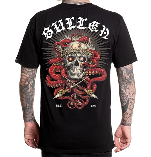 T-shirt Sullen Men's Tentaskull Short Sleeve Noir Vêtement Streetwear XL