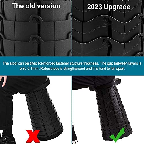 2023 Upgraded-Portable Retractable Folding Stool, Collapsible Telescoping Foldable Camping Stool For Adults For Outdoor Fishing Hiking Gardening Travel Bbq #TOP3