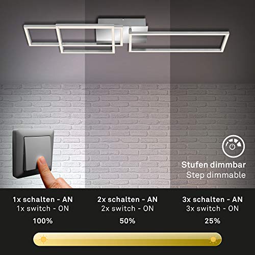 Lampe de plafond LED 43,8W Briloner éclairage intérieur 3000K