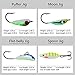 BASSDASH Ice Fishing Lure Kit Glowing Paint Jigs for Winter Ice Jigging Crappie Sunfish Perch Walleye Pike with Tackle Box
