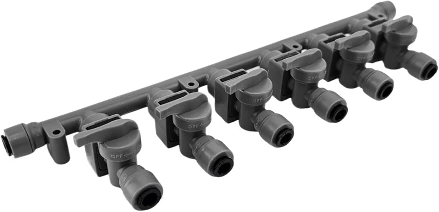 1Pcs 8mm double clamp four-way six-way eight-way quick connector splitter pipeline brewing equipment(8mm(5/16)-2)