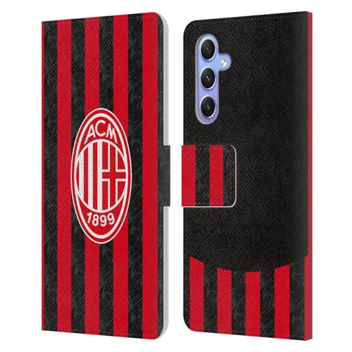 Étui AC Milan pour Samsung A34 5G Coque Portefeuille en Cuir Officielle