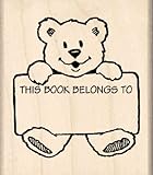 Stamps by Impression This Book Belongs to: Bookplate Rubber Stamp - 1.6'