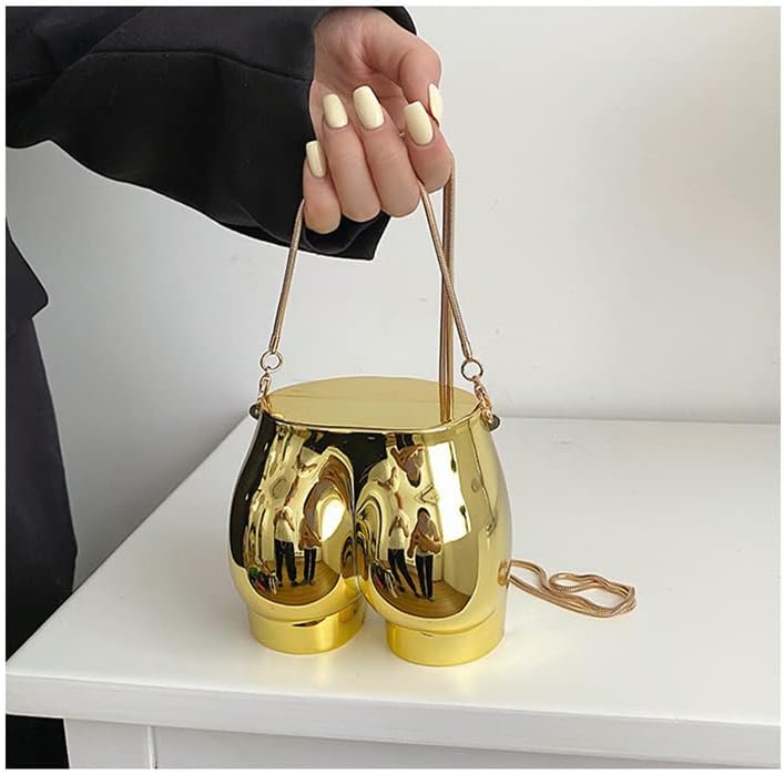 Women's acrylic mini spoof funny purse chain messenger bag