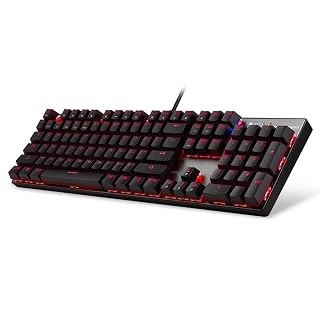 Feiyx Second Hand Wired Mechanical Keyboard 104 Keys RGB Blue Switch LED