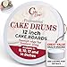 Cake Drums Round 12 Inches - Sturdy 1/2 Inch Thick - Professional Smooth Straight Edges - FREE Satin Cake Ribbon (White, 12-Pack)