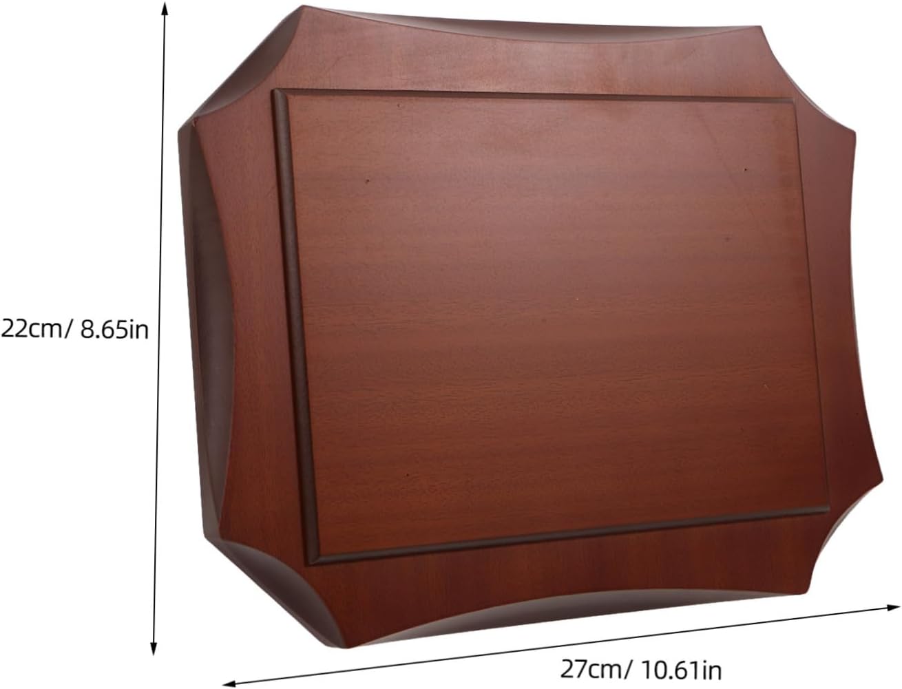 Wooden Trophy Display Plaque Octagonal Walnut Coating 1.8cm Thick Standing Medal Display for Sports Awards and Achievement Recognition