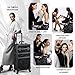 FRENESSA 3 in 1 Rolling Makeup Train Case Professional Cosmetic Trolley Large Storage with Keys Swivel Wheels Salon Barber Case Traveling Cart Trunk for Make Up Hairstylists Nail Tech, Alpine Black