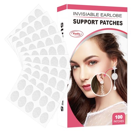 Invisible Earlobe Support Patches, Clear Earring Support Patches | Invisible Ear Lobe Protectors for Heavy Earrings | Earring Ea