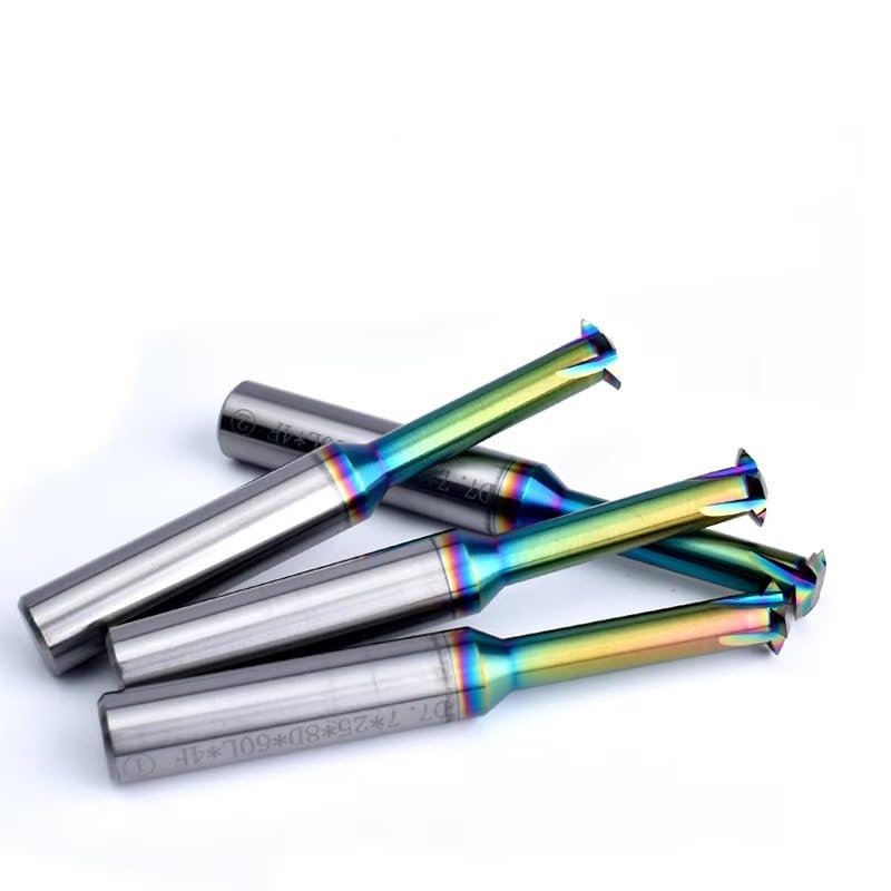 CNC 60Degree Tungsten Steel Single Tooth Thread Milling Cutter M1 M1.2 M1.4 M1.6 M2 M2.5 M3 M4 M5 M6 M8 M10 M12 M14 for Aluminum,M4.0X0.7 1PCS