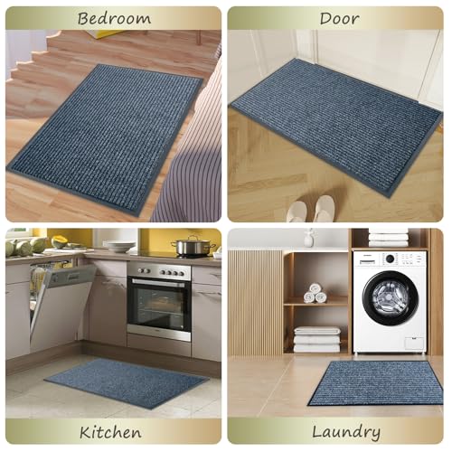 Front Door Mat,4'x5'Indoor Outdoor Door Mat,Heavy Duty Durable Welcome,Commercial Floor Mats Inside Outside Entrance, Waterproof All-Season, All-Weather Non Slip Backing Doormat for Entryway,Dark Gray by Dmprosel - Image 5