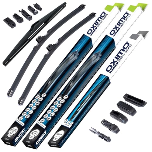 OXIMO SIMPLY WORKS Essuie-glaces avant et arrière pour Renault Scenic/Grand 3 III JZ 05.2009-12.2016 Monospace, Lot de 3 balais d’essuie-glace - gauche 750 mm, droite 650 mm, arrière 300 mm