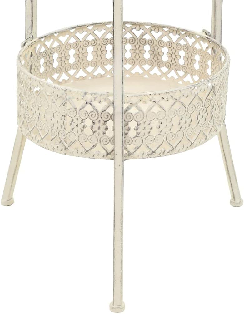 Round Pub Bar Table, Bar Table, Pub Dining Height Table,Standing Computer Desk,for Living Room or Kitchen, Industrial,Bistro Table Vintage Style Round Metal 15.7"x27.5" White)