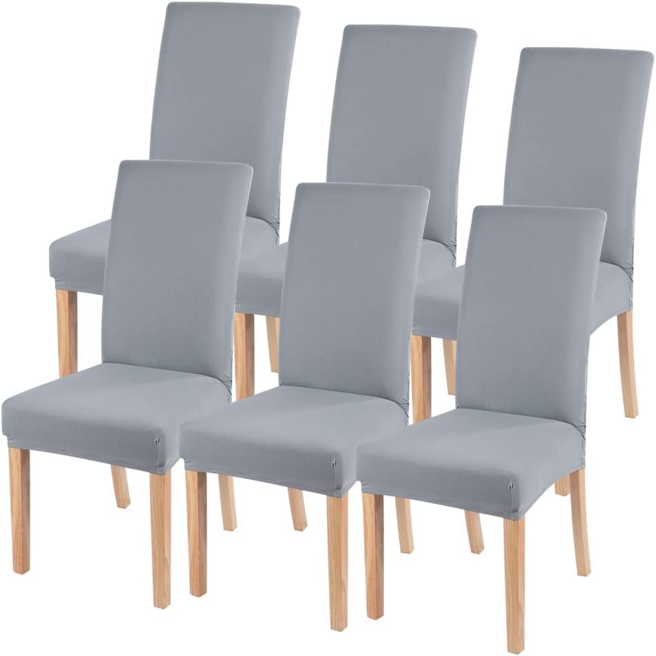 IVYSHION Chair Covers Slipcover Chair Cover Washable Softness for 4/6 PCs Elastic Installation Chair Protector