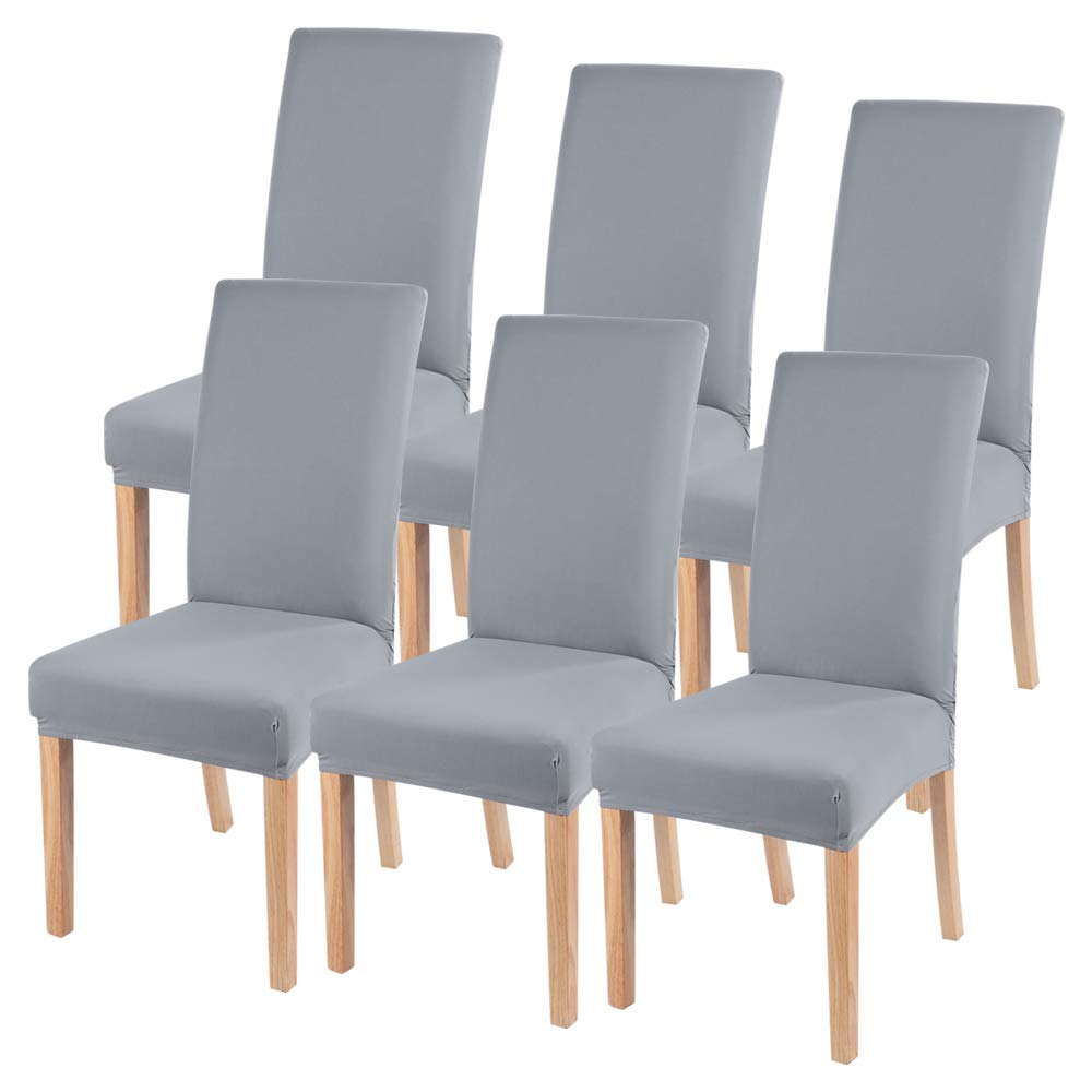 IVYSHION Chair Covers Slipcover Chair Cover Washable Softness for 4/6 PCs Elastic Installation Chair Protector