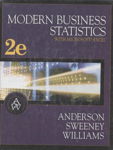 Modern Business Statistics with Microsoft Excel 032423323X Book Cover